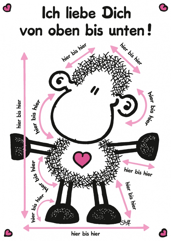 Tolle Designs Sheepworld "Ich liebe dich..." | MyPostcard