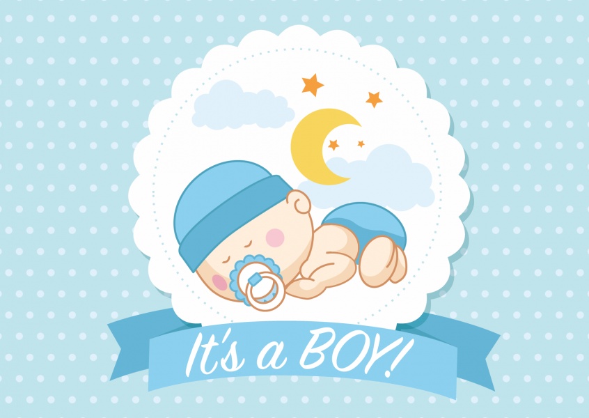 Download It's a boy | Baby & Family Cards | Send real postcards online