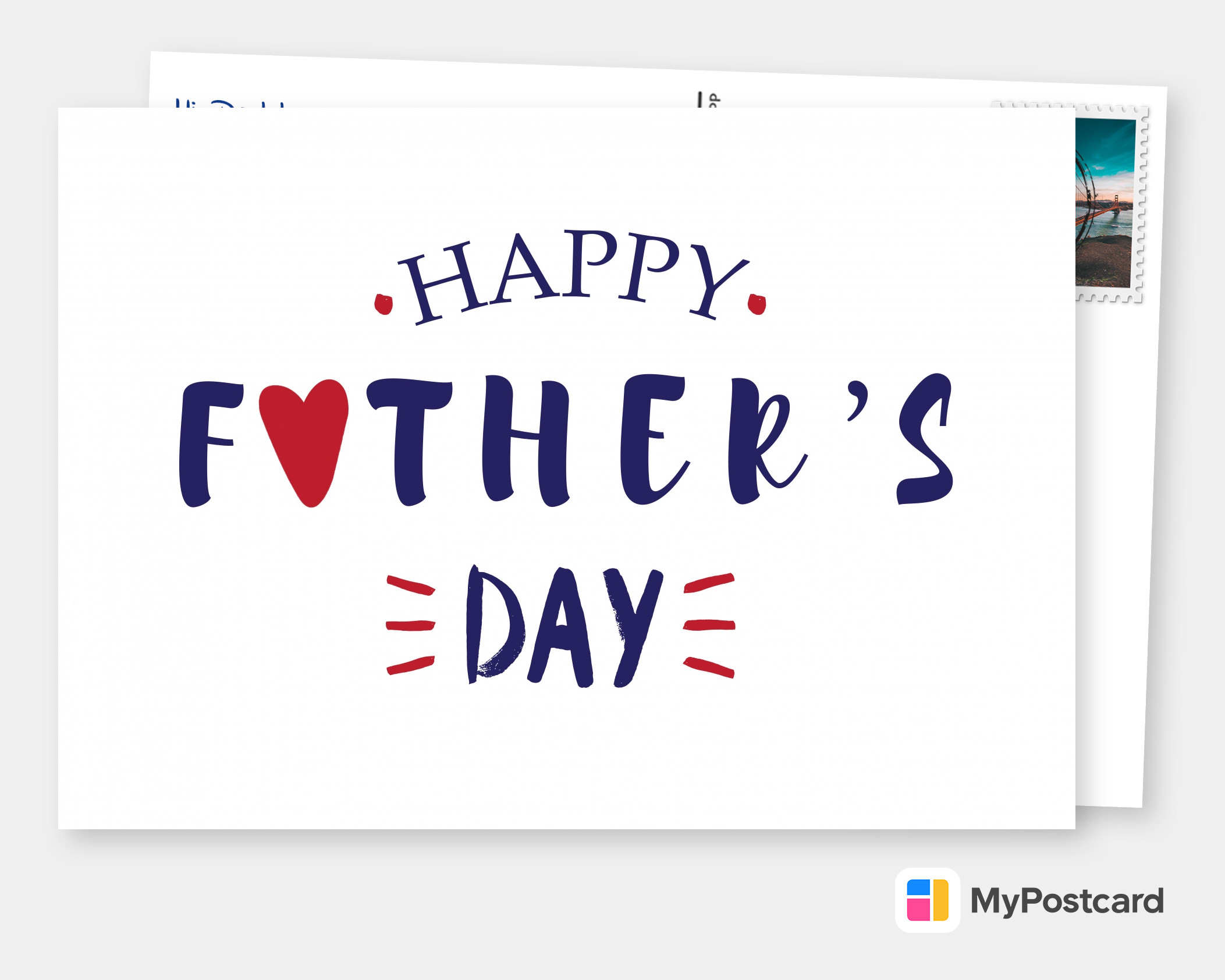 Happy Fathers Day Mixed Fonts Father S Day Cards Send Real Postcards Online