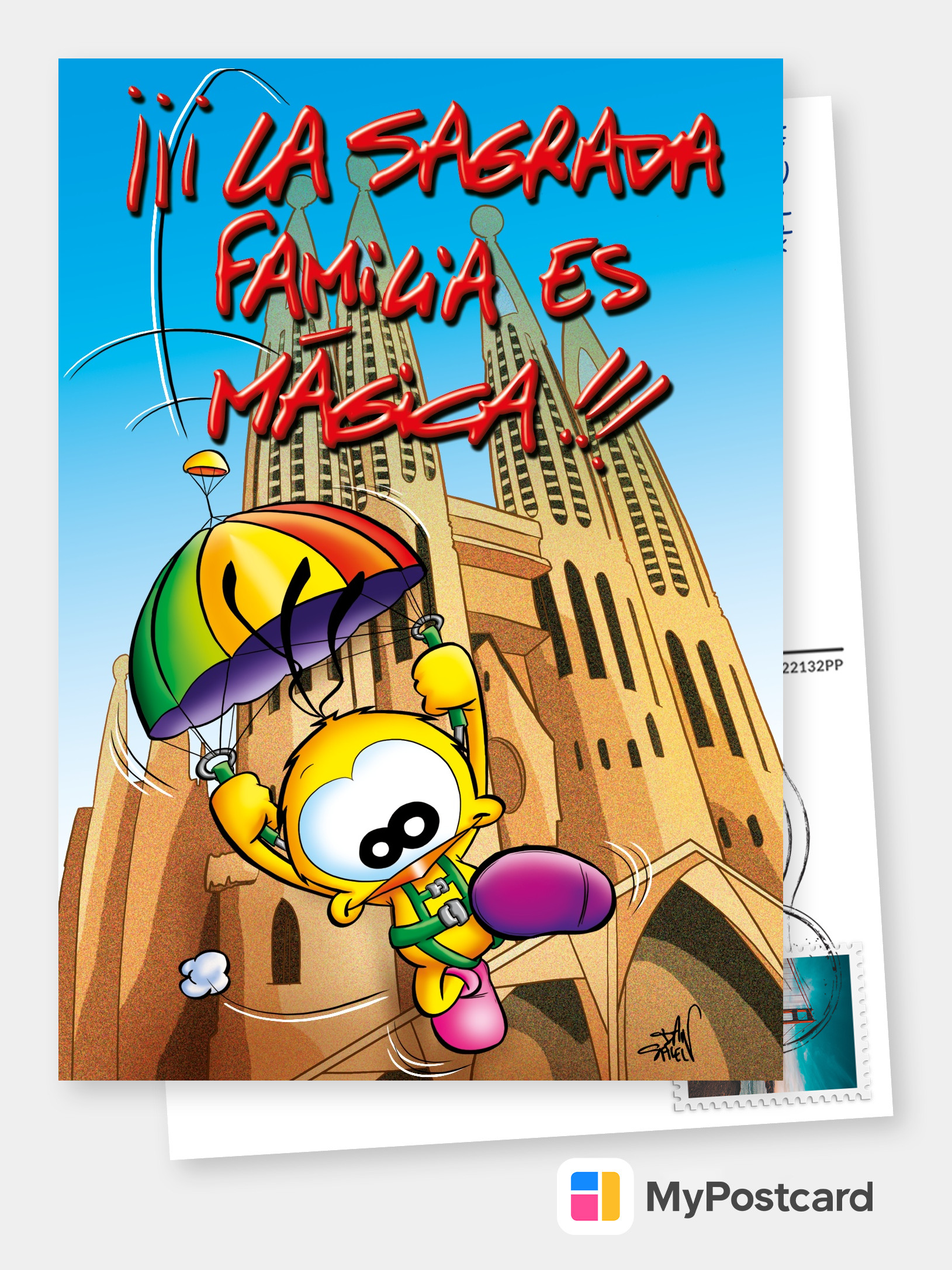 Le Piaf La Sagrada Familia Es Magica Comic Cartoon Cards Send Real Postcards Online