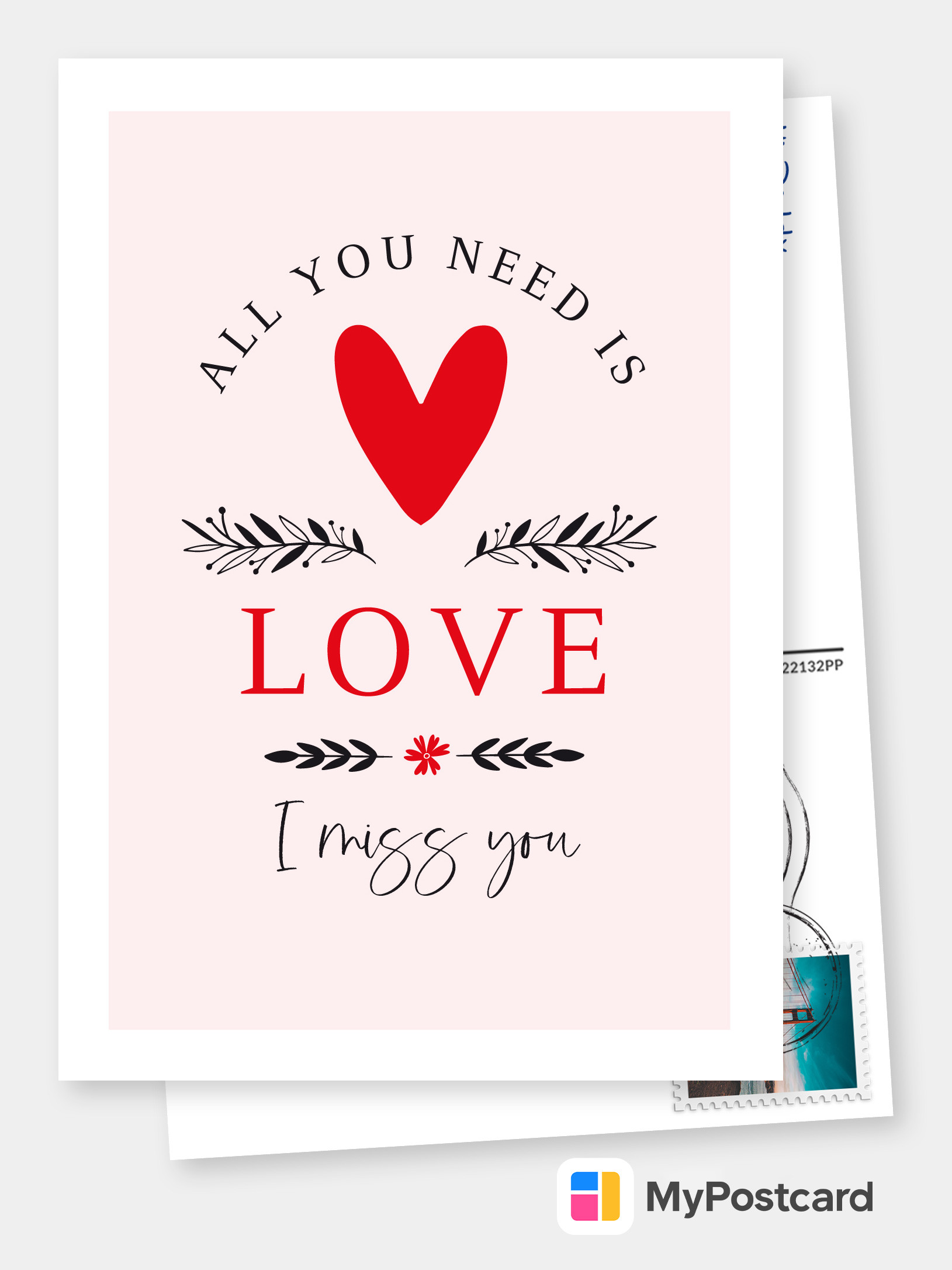 all you need is love, love is all you need | Postcard