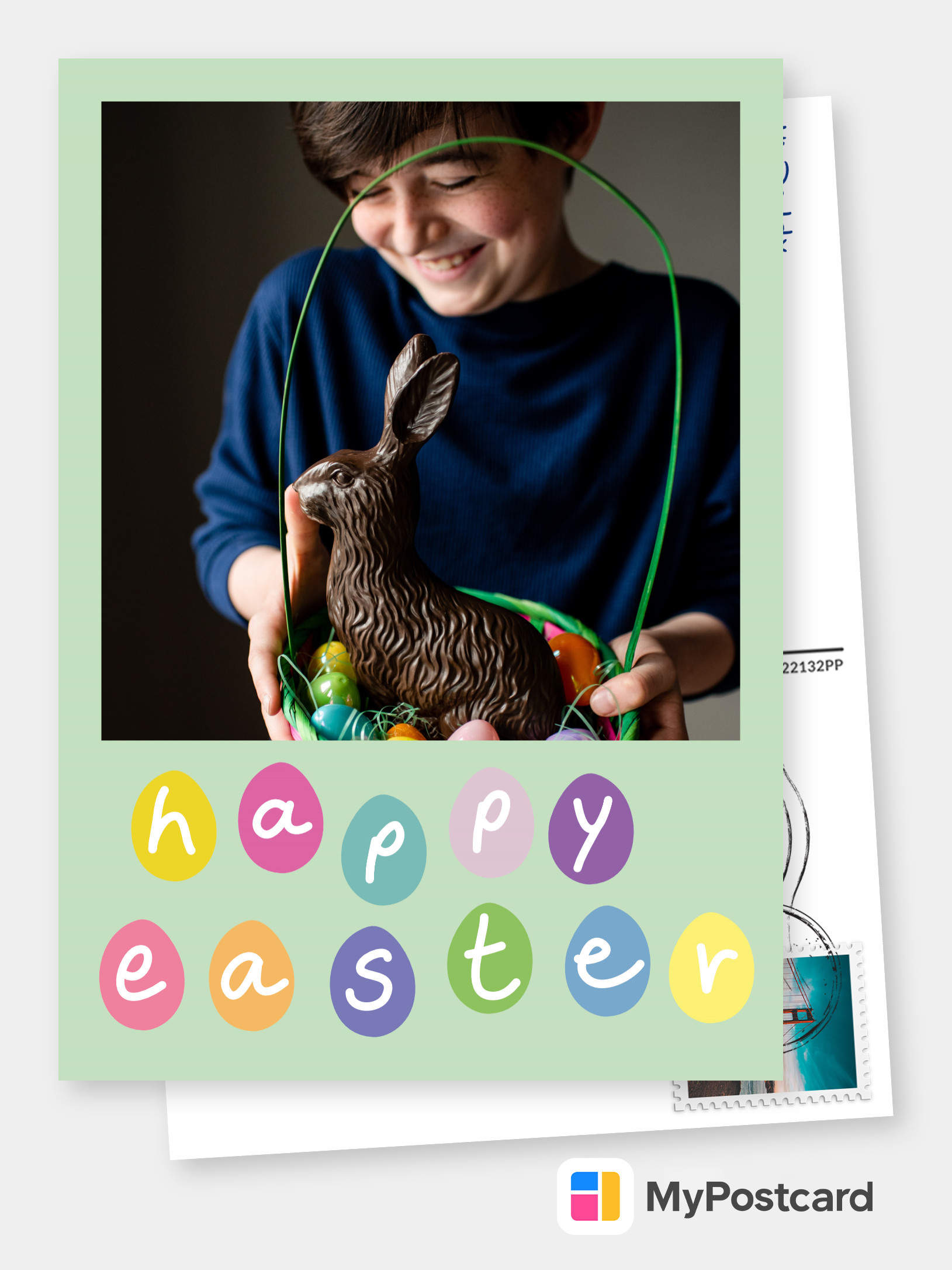 Happy Easter Eggs Frohe Ostern 🐰🐤🎁 Echte Postkarten Online Versenden