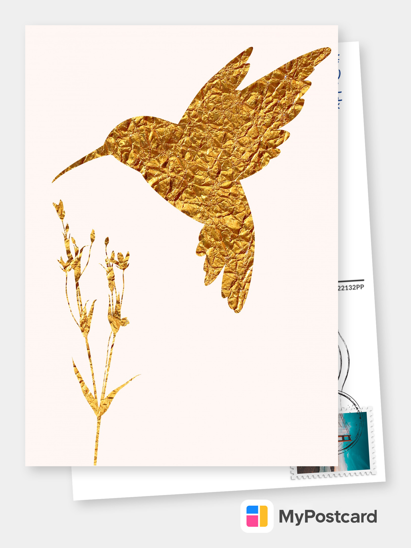 Golden Humming Bird, Art, Photo & Illustration Cards