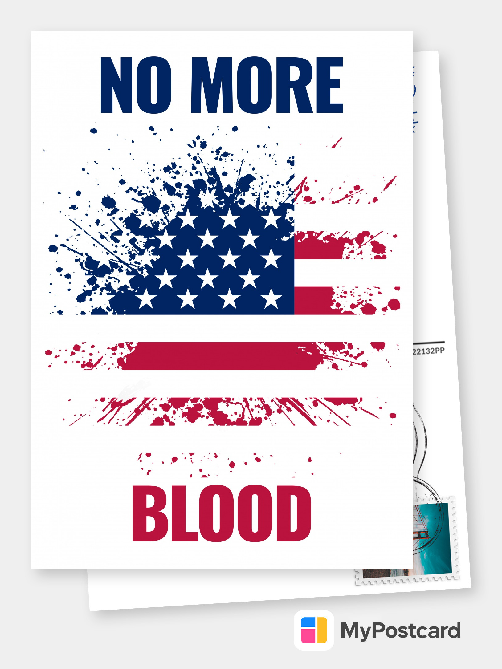 No More Blood Democracy Delivered Send Real Postcards Online